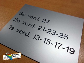 Verdiepingsbord kunststof, alle afmetingen mogelijk